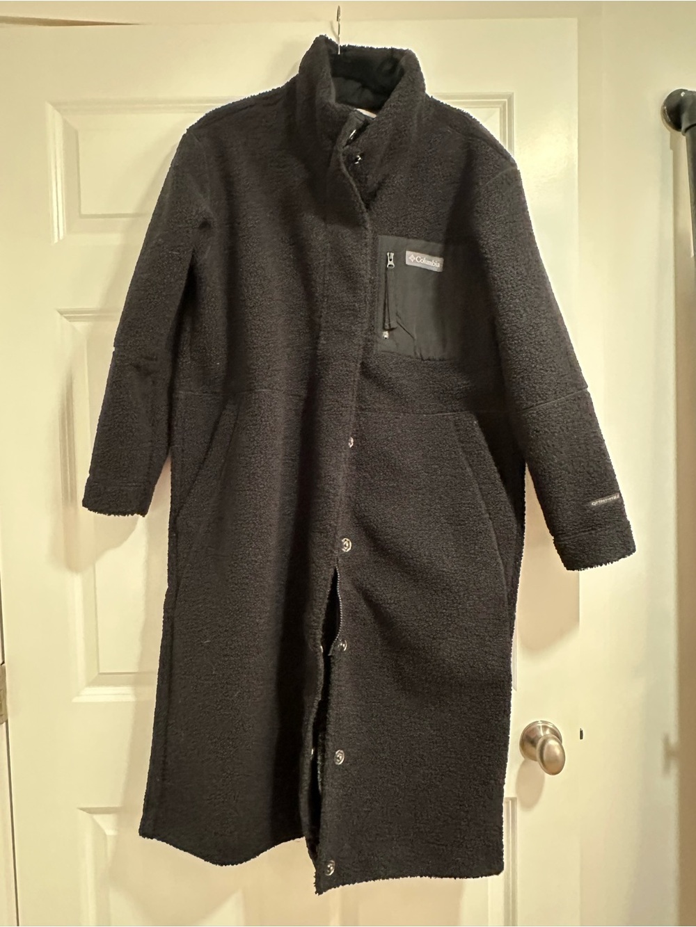 Columbia Women’s Winter Warmth Full Length Jacket Black Sherpa Coat US M, NWOT - Picture 1 of 7